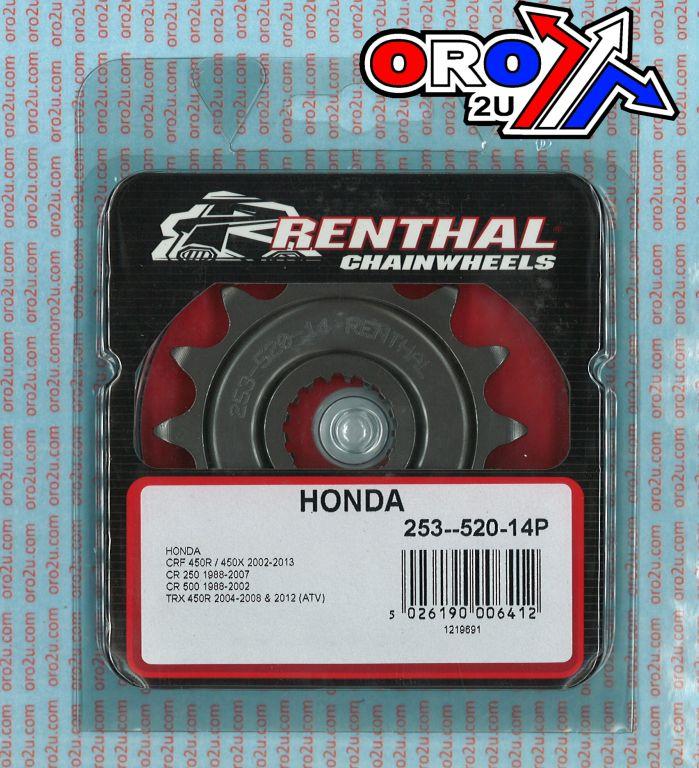 Renthal Front Sprocket Renthal 253, Honda 253--520-14p, 253--520-14p