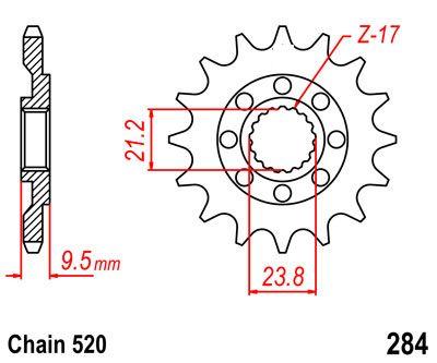 JT Front Sprocket JTF284.15 Jt
