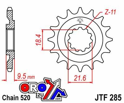 JT Front Sprocket JTF285.14 Jt Jf28514