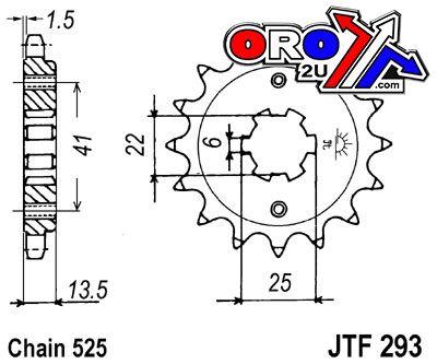 JT Front Sprocket JTF293.16 Jt, Honda Road