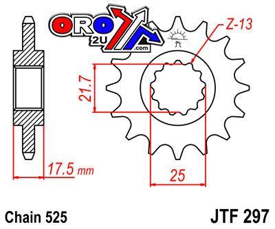 JT Front Sprocket JTF297.14 Jt