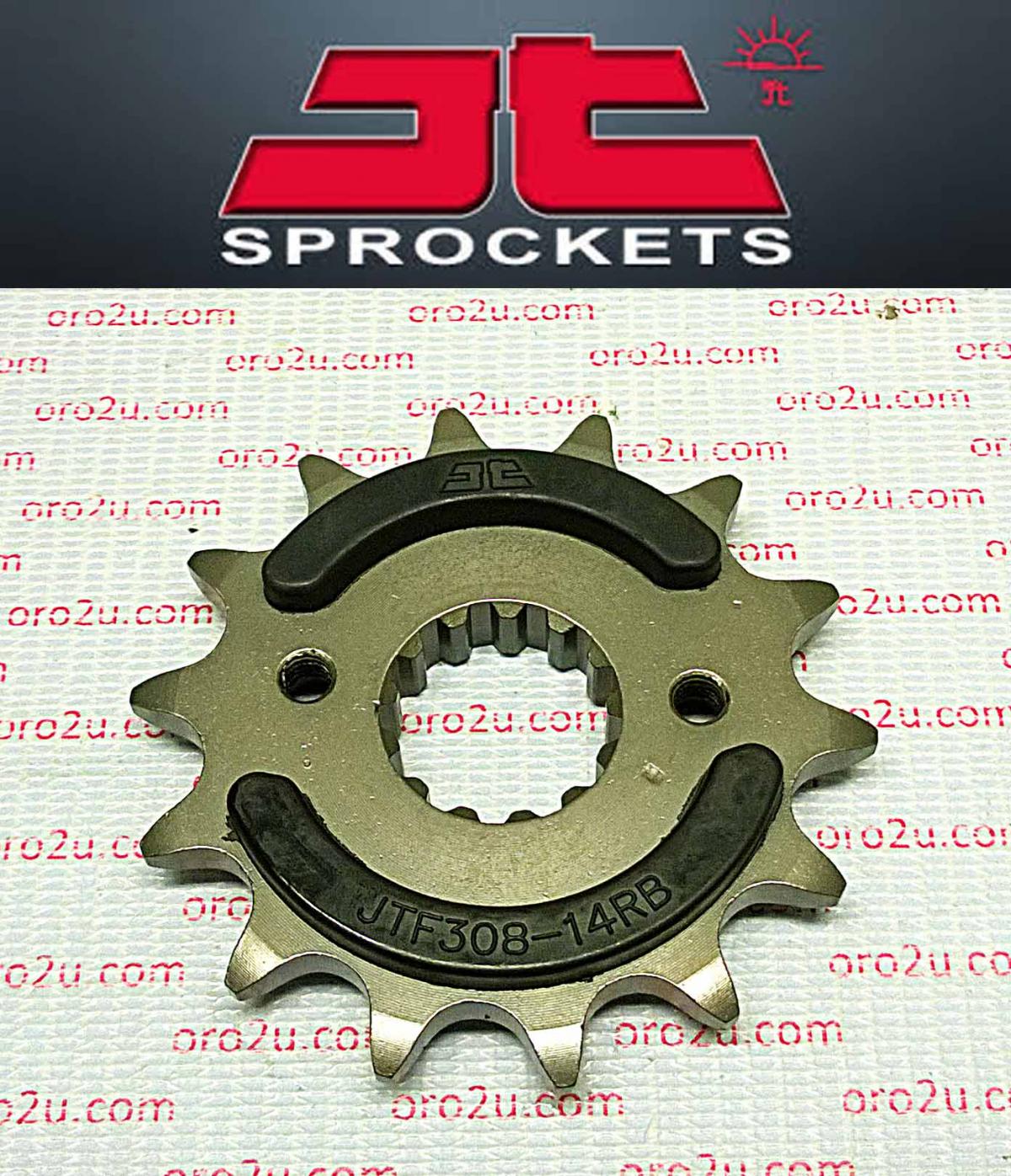 JT Front Sprocket JTF308.14rb Jt, Oe Rubber Cushioned
