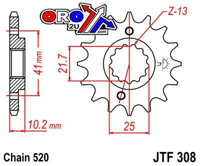 JT Front Sprocket JTF308.14 Jt