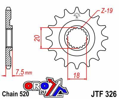 JT Front Sprocket JTF326.14 Jt