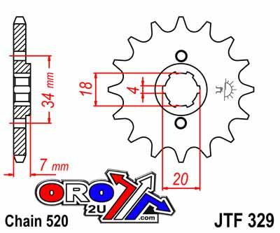 JT Front Sprocket JTF329.13 Jt