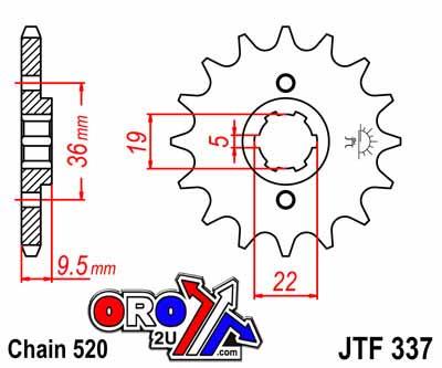 JT Front Sprocket JTF337.13 Jt Jtf1350.13