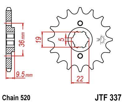 Dirt Racing Front Sprocket 14 [JTF337.14] 520