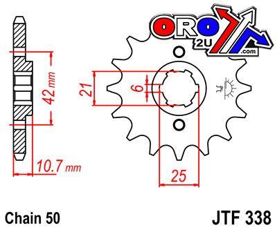 JT Front Sprocket JTF338.16 Jt