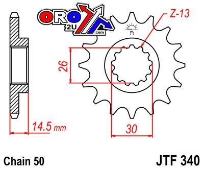 JT Front Sprocket JTF340.18 Jt