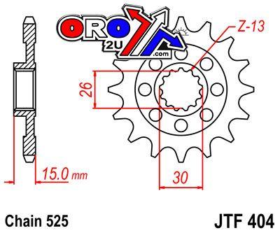 JT Front Sprocket JTF404.16 Jt