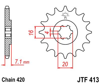 JT Front Sprocket JTF413.12 Jt