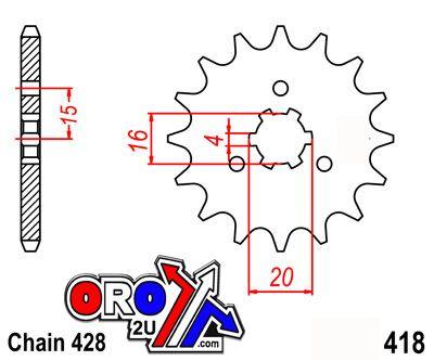 JT Front Sprocket JTF418.13 Jt