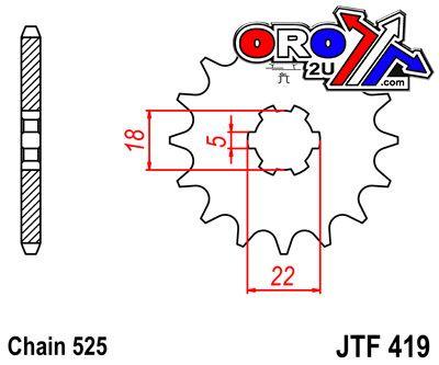 JT Front Sprocket JTF419.15 Jt
