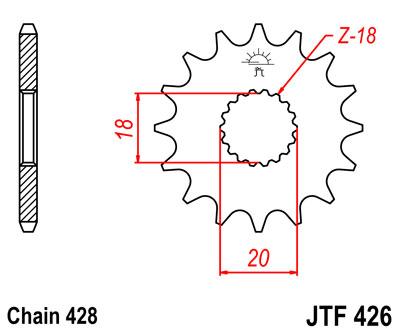 JT Front Sprocket JTF426.14 Jt