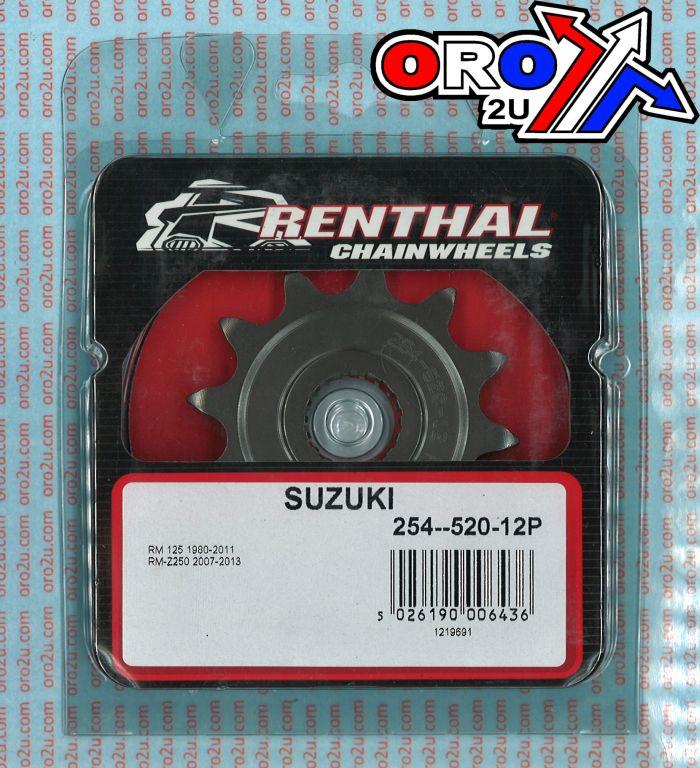 Renthal Front Sprocket Renthal 254, Suzuki 254--520-12p, 254--520-12p
