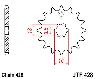 JT Front Sprocket JTF428.12 Jt
