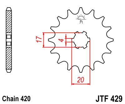 JT Front Sprocket JTF429.12 Jt
