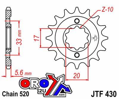 JT Front Sprocket JTF430.14 Jt
