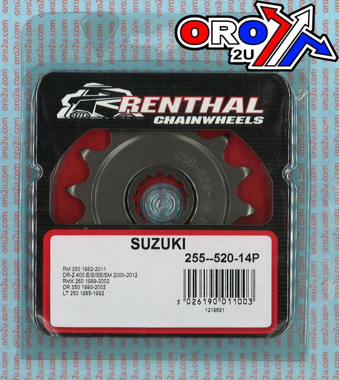 Renthal Front Sprocket Renthal 255, Suzuki 255--520-14p, 255--520-14p