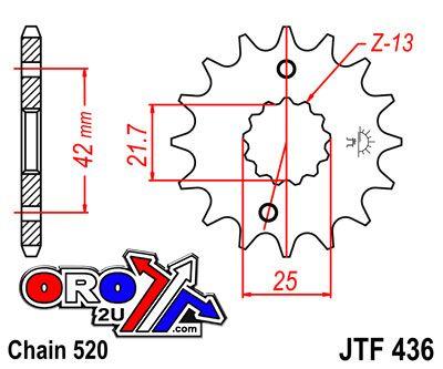 JT Front Sprocket JTF436.14 Tj