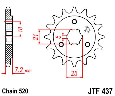JT Front Sprocket JTF437.14 Jt Jtf43714 JTF437.14
