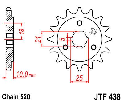JT Front Sprocket JTF438.15 Jt