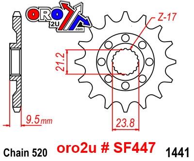 Renthal Front Sprocket Renthal 447, Suzuki 447--520-14p