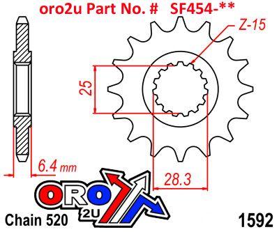Dirt Racing Front Sprocket 14 [jtf1592.14] 520