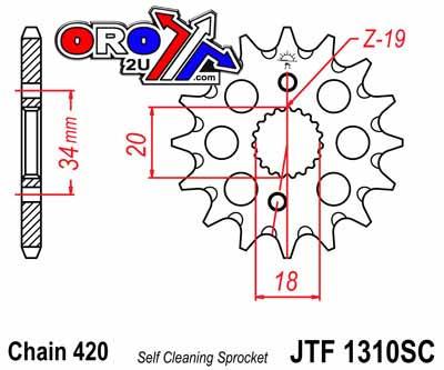 JT Front Sprocket Jtf1310.14sc