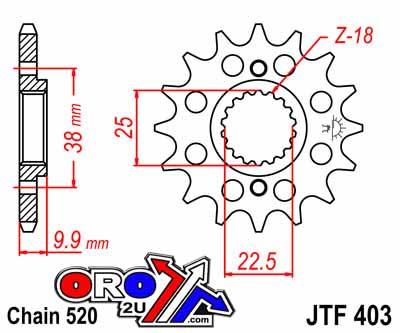 JT Front Sprocket JTF403.14 Jt