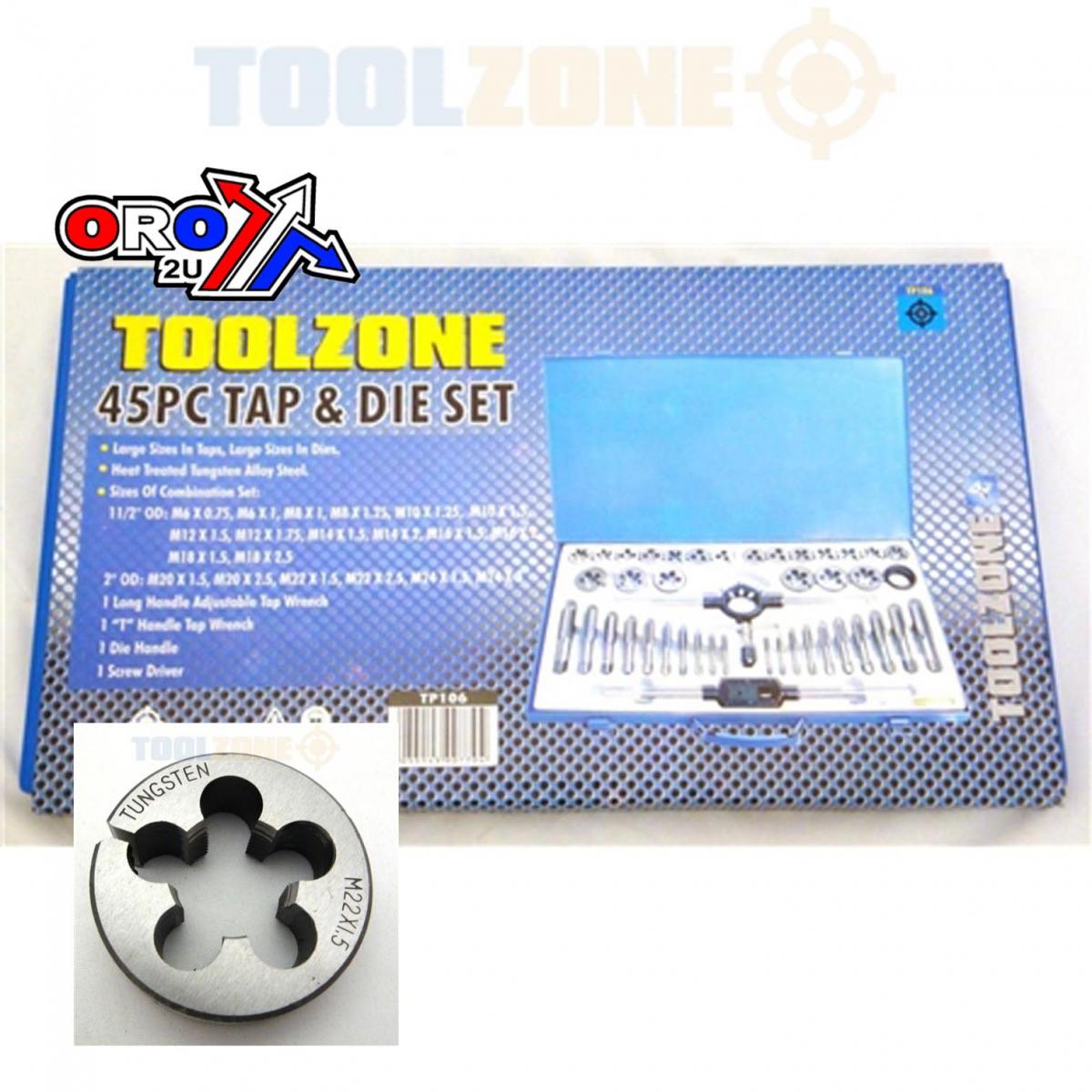 FIR TAP AND DIE SET 45 PIECE