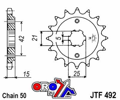 JT Front Sprocket JTF492.15 Jt