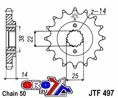 JT Front Sprocket JTF497.15 Jt