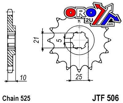 JT Front Sprocket JTF506.14 Jt