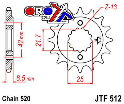 JT Front Sprocket JTF512.17 Jt