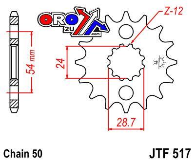 JT Front Sprocket JTF517.17 Jt
