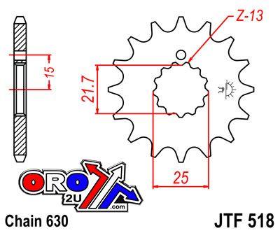 JT Front Sprocket JTF518.14 Jt