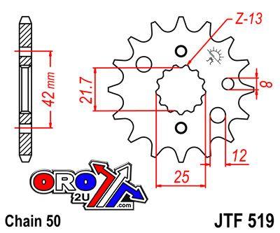 JT Front Sprocket JTF519.17 Jt