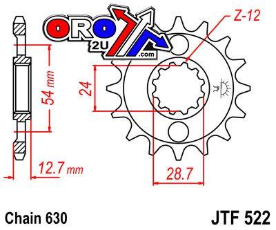 JT Front Sprocket JTF522.15 Jt