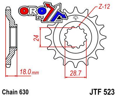JT Front Sprocket JTF523.15 Jt