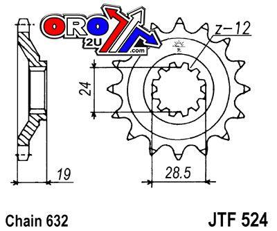 JT Front Sprocket JTF524.15 Jt