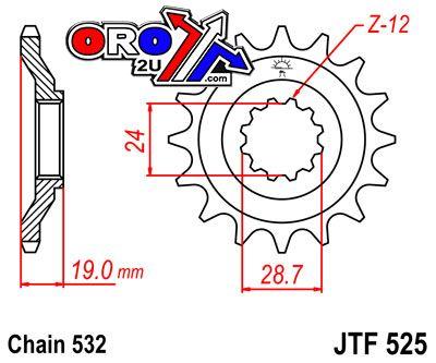 JT Front Sprocket JTF525.17 Jt