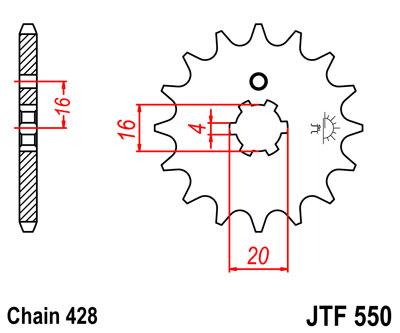 JT Front Sprocket JTF550.15 Jt