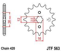 JT Front Sprocket JTF563.12 Jt