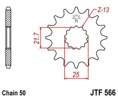 JT Front Sprocket JTF566.16 Jt