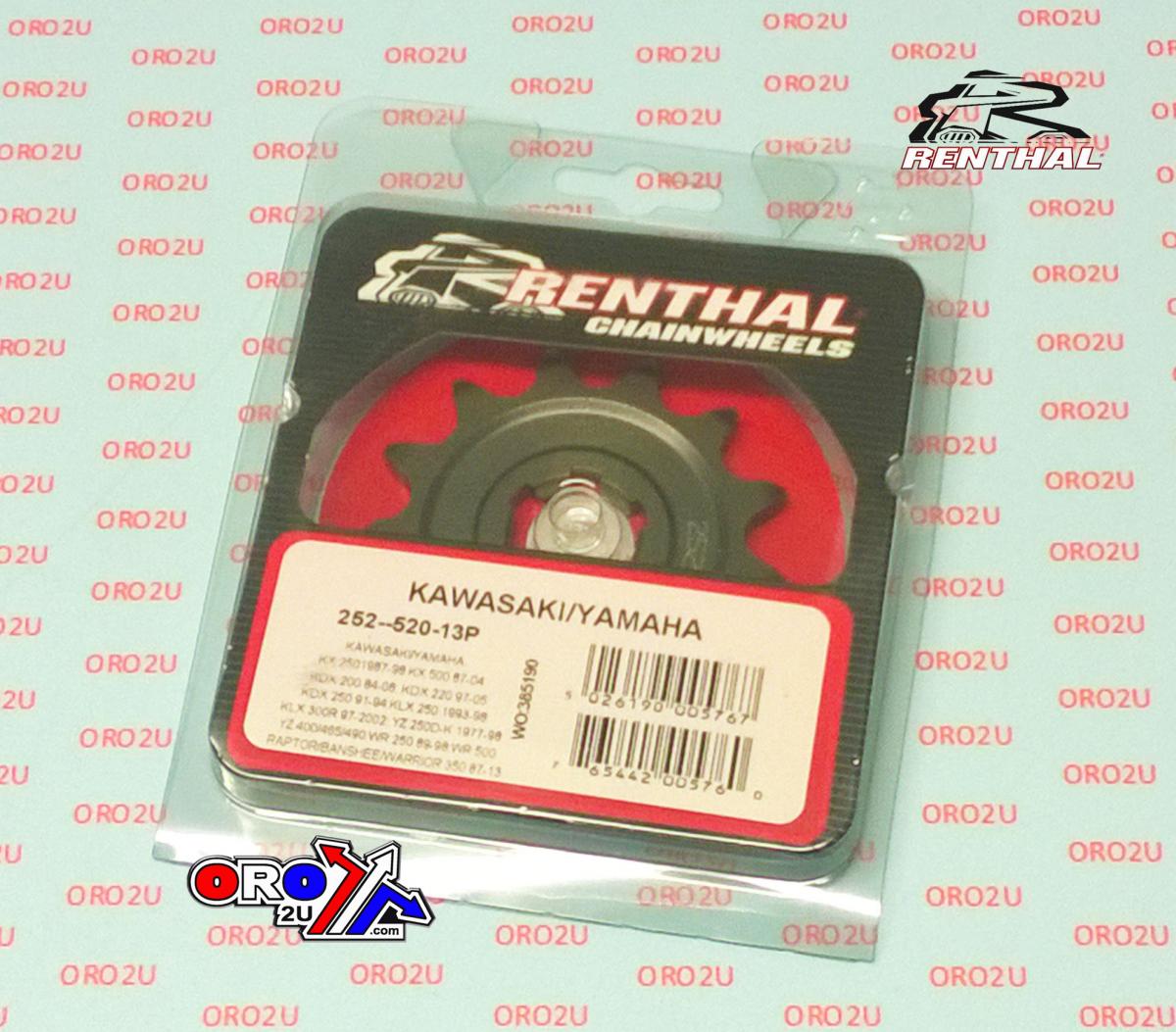 Renthal Front Sprocket Renthal 252, Kawasaki/yamaha 252-520-13, 252--520-13p