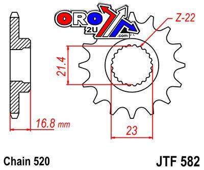 JT Front Sprocket JTF582.16 Jt