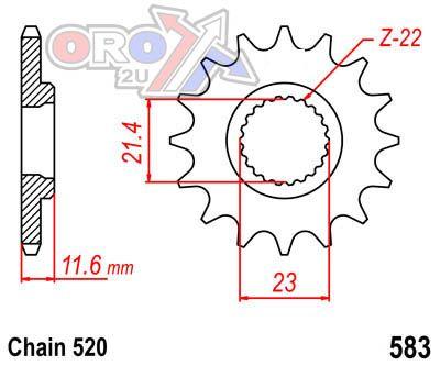 JT Front Sprocket JTF583.13 Jt