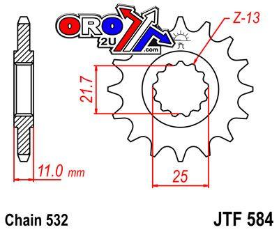 JT Front Sprocket JTF584.17 Jt