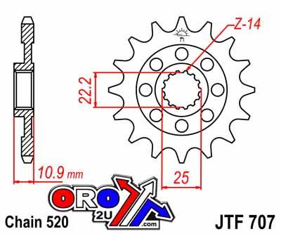 JT Front Sprocket JTF707.15 Jt
